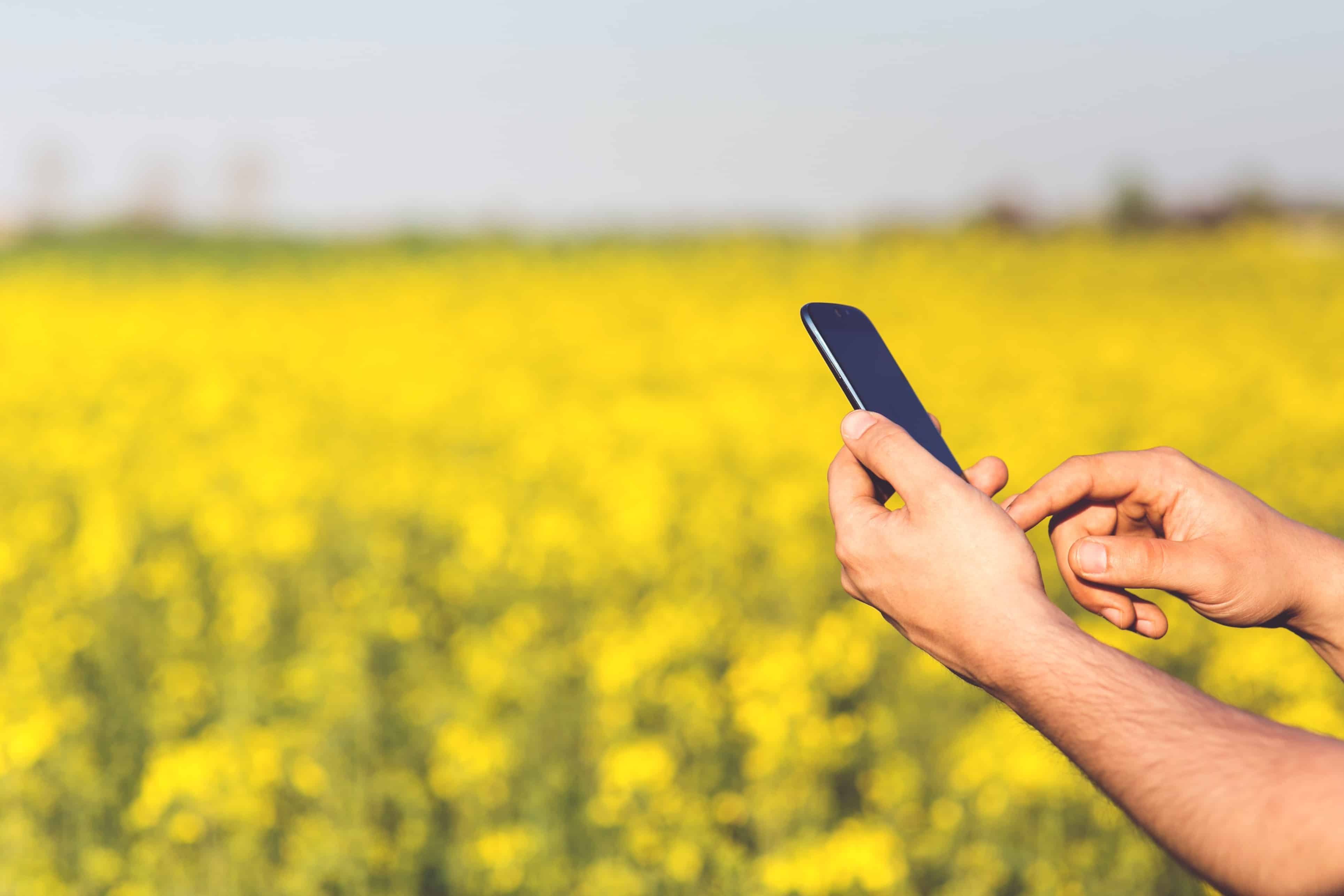 Agricultor com celular (Foto: Pxhere/Creative Commons)