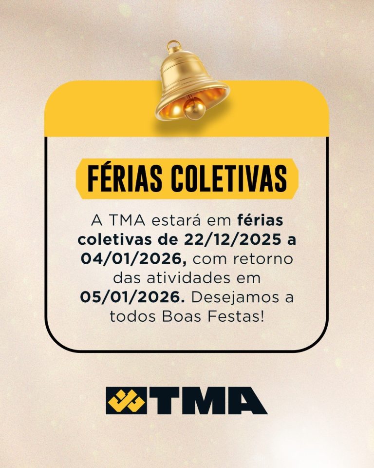 TMA Máquinas entra em período de férias coletivas no fim do ano